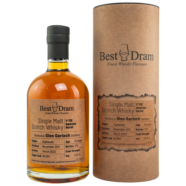 Glen Garioch 10 Jahre 2011 2022 1st Fill Amarone Barrel #2364 Best Dram 57,6% 0,7l